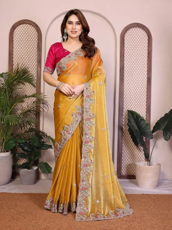 Embroidery saree
